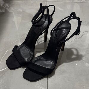 Topshop Black Strappy Heels